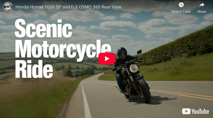 Honda Hornet 1000 SP and DJI OSMO 360 Rear View