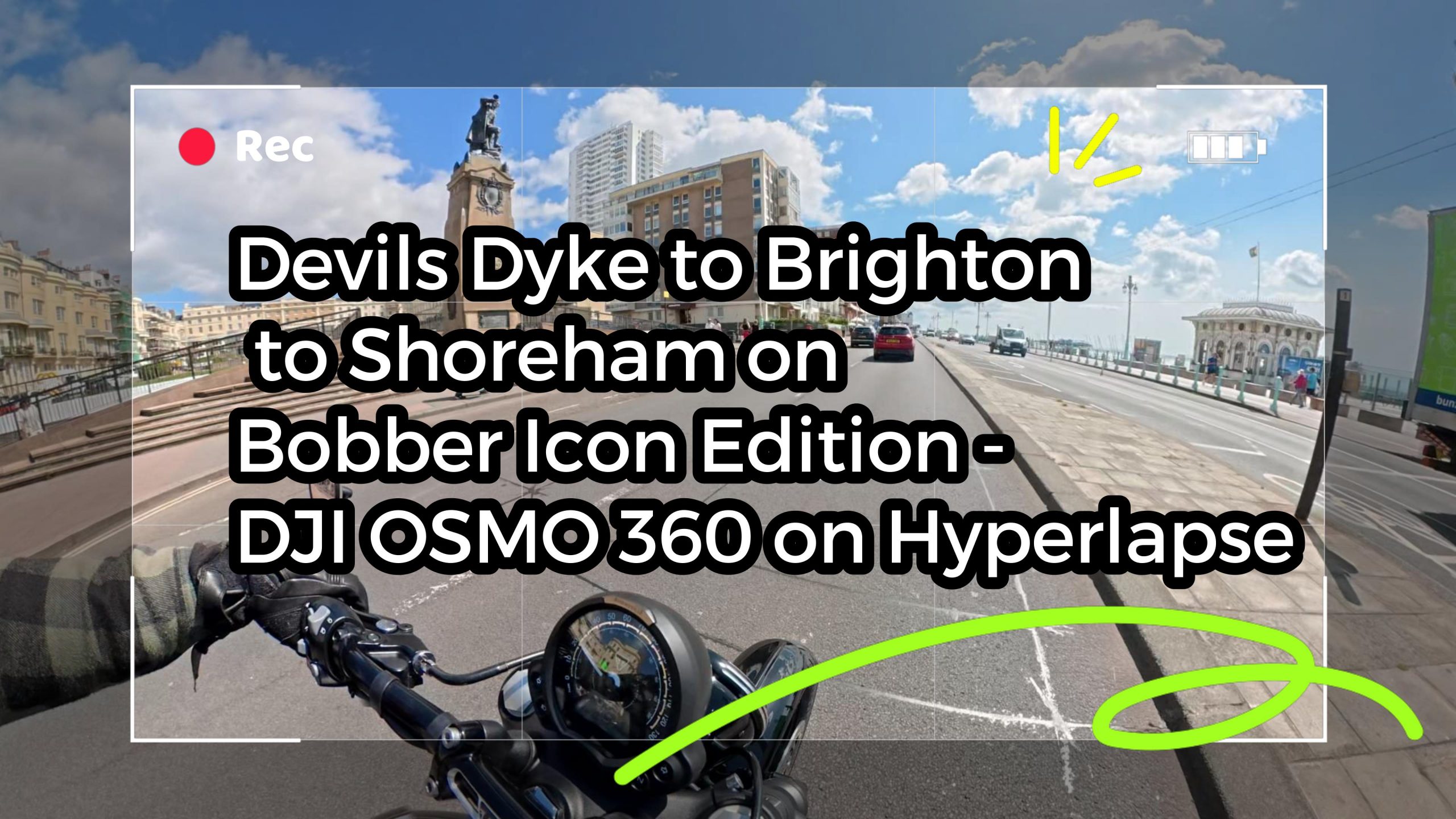 Action Cameras 3 Devils Dyke To Brighton To Shoreham On Bobber Icon Edition – Dji Osmo 360 On Hyperlapse