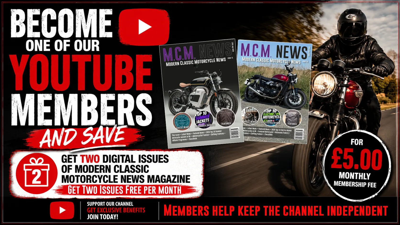 Join The Modern Classic Motorcycle News Youtube Membership And Get Two Digital Magazine Issues Free 1 Join The Modern Classic Motorcycle News Youtube Membership And Get Two Digital Magazine Issues Free